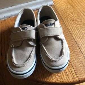 Sperry, size 7 (toddler) Velcro boat shoes